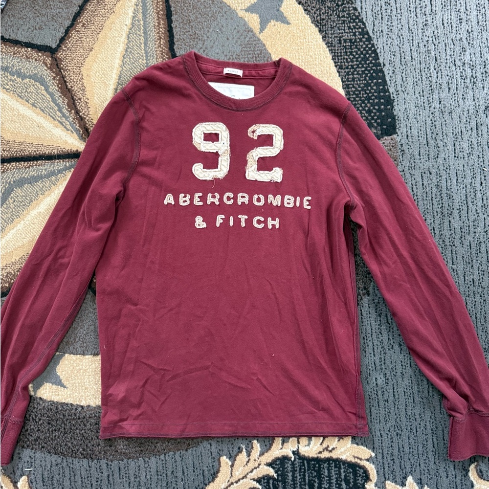Abercrombie & Fitch Burgundy Muscle Fit Shirt